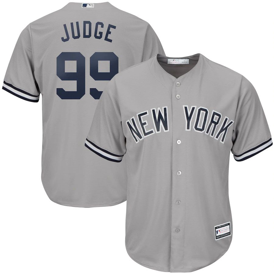 Mens New York Yankees #99 Aaron Judge Gray Big & Tall Replica Player MLB Jerseys